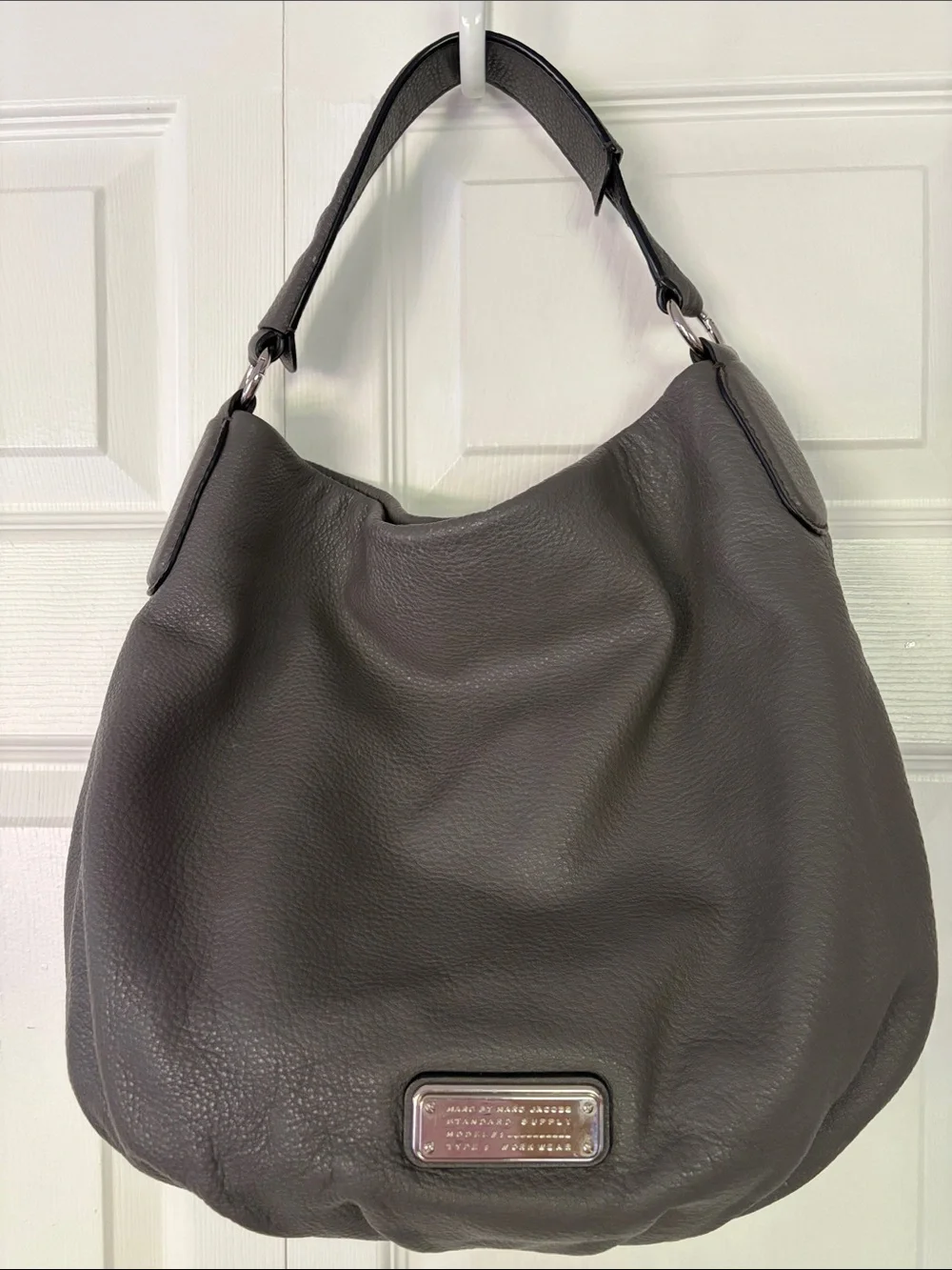 Marc by Marc Jacobs Classic Q Hillier Pebble Leather Hobo Shoulder Bag